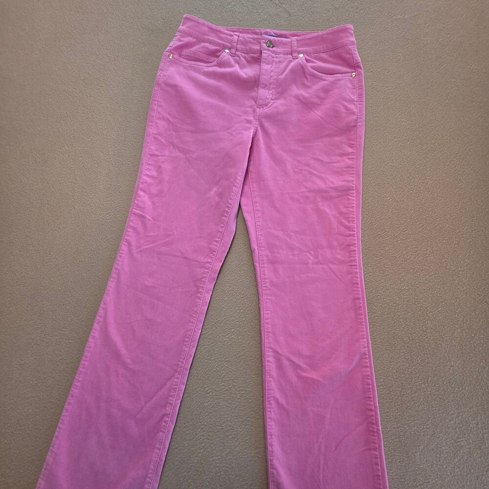 J.McLaughlin Avery Velveteen Stretch Pants Pink Sz 0 Straight-Leg Cropped